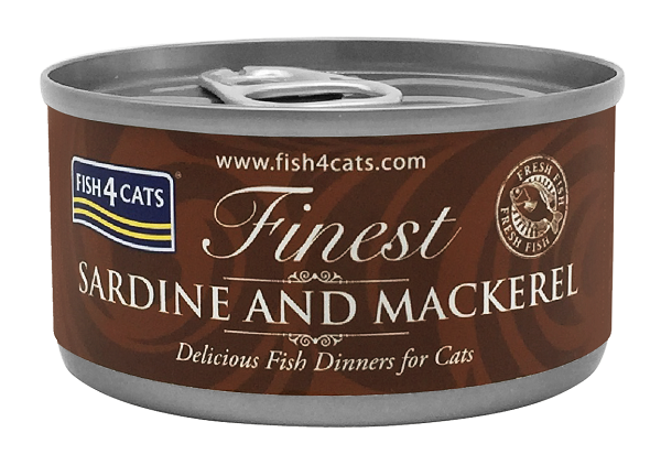 70克 Fish4Cats sardine and mackerel 沙甸魚鯖魚貓罐頭x10罐, 泰國製造